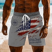  Herrenshorts zum 250. Jubiläum mit patriotischer amerikanischer Flagge 1776 2026 Schwimmshorts mit Kordelzug seitlichen Taschen Sommer Strandbekleidung