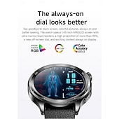 abordables Montres connectées-Montre connectée pour homme (répondre/passer des appels), bracelet d'activité avec écran tactile HD rond de 1,39 pouce, moniteur de fréquence cardiaque et de sommeil SpO2, étanche IP68, montre