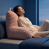 ieftine Noutăți-Pernă ergonomică de citit cu cotieră, pernă mare cu suport lombar din fleece pentru spătarul patului, pentru canapea extensibilă, citit la birou &amp;vizionarea televizorului