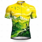 economico Maglie da uomo-Per uomo Top sottomuta Maglia da Ciclismo Manica Corta Bicicletta Maglia Top con 3 tasche posteriori Resistente ai Raggi UV Asciugatura Rapida Con tasche Cerniera Frontale Gli sport Blu Giallo Viola