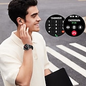 abordables Montres connectées-Montre connectée pour homme (répondre/passer des appels), bracelet d'activité avec écran tactile HD rond de 1,39 pouce, moniteur de fréquence cardiaque et de sommeil SpO2, étanche IP68, montre