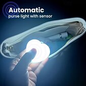 cheap Mood Lighting-LED Purse Light Heart Shape Keychain, Portable Automatic Sensor &amp; Touch Control Handbag Light for Women Girls, Backpack Light Charm Decoration, Find Items in Dark Bag Easily, Small Heart Gift Idea