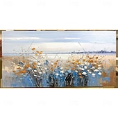 cheap Landscape Paintings-Mintura Handmade Flower Landacape Oil Paintings On Canvas Wall Art Decoration Modern Abstract Picture For Home Hotel Decor Rolled Frameless Unstretched Painting
