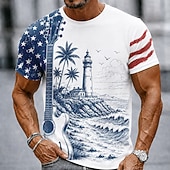  Herren 250. Jubiläums patriotisches American Flag 1776 2026 Grafik T-Shirt Kurzarm Crew Neck Sommer Freizeitoberteil
