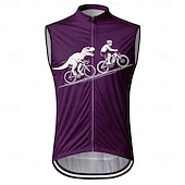 economico Giacche e gilet da uomo-Per uomo Gilet da ciclismo Maglia da Ciclismo Geometrico Senza Maniche Bicicletta Gilet / Panciotto Maglia Top con 3 tasche posteriori Asciugatura Rapida Tasca Posteriore Traspirante Gli sport Viola
