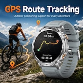 billige Smartklokker-AK102 Smartklokke 1.7 tommers Bluetooth-anrops-smartklokke Skritteller Samtalepåminnelse Fitnessporing Kompatibel med Android iOS Herre GPS Lang ventetid Håndfri bruk IP68 50mm urkasse