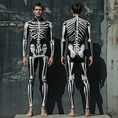 voordelige Mannen Kostuums-Carnavalskostuum Full Body Suit Zentai-Pakken Met Patroon Cosplay kostuum Masker Opdrukken Sexy kostuum Halloween Voor heren Dames Jongens Kostuum voor Feest Prestatie Maskerade Kinderen Volwassenen
