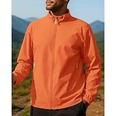 billige Vanntette jakker-Herre Vindtett jakke Softshell jakke Turjakke Utendørs Vanntett Vindtett Turantrekk Turklær Vår Høst Topper Camping / fotturer / grotting Løp Svart Hvit Gul