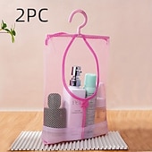 abordables Almacenamiento y organización-2 bolsas de almacenamiento colgantes de malla para estante de baño, organizador colgante multifuncional transpirable, cesta de almacenamiento de pared para ducha, cocina, lavadero, cosméticos y
