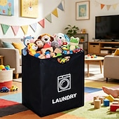 cheap Laundry Bags &amp; Hampers-60L Large-Capacity Thickened Sorting Trash Can with Sponge EVA Handle, Foldable Storage Bag, Holds 60 Bottles, Durable Polyester Material, Suitable for Kitchen, Home, and Office Waste Organizers