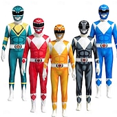 preiswerte Kostüme für Jungen-Mächtige Helden Tommy Oliver Cosplay Kostüm Overall Cosplay for Herren Damen Jungen Kinder Erwachsene Karneval Maskerade Veranstaltung / Fest Maskerade