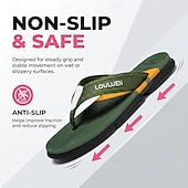 cheap Men's Slippers &amp; Flip-Flops-Men's Green Sport Flip Flops – Non-Slip Quick-Dry Beach Sandals, Lightweight Vacation Footwear for Cruises, Travel and Outdoor Leisure