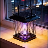 cheap Decorative Lights-Solar Bug Zapper Outdoor, Solar Mosquito Zapper, Rechargeable Battery, Waterproof Electric Fly Zapper for Patio, Backyard, Garden, Camping