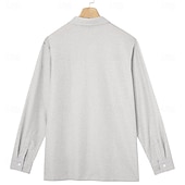 economico camicie casual da uomo-Per uomo Camicia Camicia a nido d'ape Camicia casual Camicia con colletto alla coreana Camicia con Bottoni Rosa Azzurro cielo Grigio Manica Lunga Semplice Collo alla coreana Casuale Quotidiano