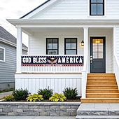 billige Hageflagg-250-årsjubileum USA-flagg Gud velsigne Amerika-banner 4. juli-dekorasjoner stort 250-årsjubileumsbanner for utendørs, innendørs, hage, veranda, plen