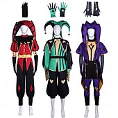 cheap Videogame Costume-Horror Circus Clown Jester Fancy Costume Cosplay  Video Game Costumes for Adults' Men's Halloween Carnival Performance Comic Con Anime Expo