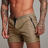 ieftine Pantaloni scurți de baie pentru bărbați-Bărbați Pantaloni scurti de atletism Pantaloni scurți de 3 inch Pantaloni scurți de antrenament Pantaloni scurti Pantaloni scurți de alergare cu căptușeală din plasă Buzunar cu Fermoar Design Elastic