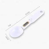 ieftine Ustensile Bucătărie &amp; Gadget-uri-Lingură digitală 500g/0.1g, lingură electronică de măsurat cu afișaj LCD, cântar alimentar de înaltă precizie pentru cafea, făină, lapte praf, copt, gătit și porționare nutrițională