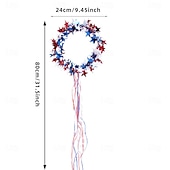 cheap U.S. 250th Anniversary-2 PCS Sparkling Americana Star Crown Headbands with Flowing Ribbons, Patriotic Red White Blue Hair Accessories for 4th of July Independence Day, Memorial Day, Veterans Day, Parades, Festivals