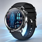 abordables Montres connectées-Montre connectée pour homme (répondre/passer des appels), bracelet d'activité avec écran tactile HD rond de 1,39 pouce, moniteur de fréquence cardiaque et de sommeil SpO2, étanche IP68, montre