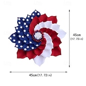 cheap USA 250th-Patriotic American Flag Flower Wreath, 4th of July Independence Day Decor, Red White Blue Stars &amp; Stripes Floral Wall Hanging for Front Door Porch, Memorial Day Veterans Day Decorations