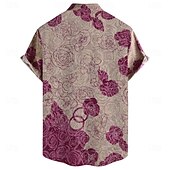 preiswerte Oberteile-Retro Vintage Boho 1970er Hemd Hawaiihemden Hippie Blumen Kostüm Herren Halloween Karneval Musikfestival Strandurlaub Retro-Mottoparty Erwachsene Hemd
