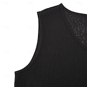 preiswerte Fitness Tank-Tops-Herren Ärmelloses Shirt Unterhemd Ärmellos V Ausschnitt Sommer Einfach Mode Basic Lässig Schlank Weich Lässig Strand Urlaub Schwarz Weiß Blau Top T-Shirt für Herren