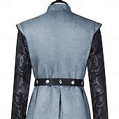 economico Capispalla-Gotico Medievale Rinascimento Lunghezza al ginocchio Abbigliamento esterno Cavaliere Ranger Costume Per uomo Fantasia Halloween Carnevale Fiera Rinascimentale LARP Festa a tema retrò Adulti Cintura