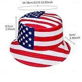 voordelige 250e Verjaardag van de VS-Patriottische Amerikaanse vlag bucket hat, omkeerbare vissershoed voor mannen &amp;Dames opvouwbare zomerzonnehoed met sterren- en strependesign, lichtgewicht outdoor pet voor vissen, wandelen, strand,