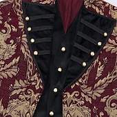 baratos agasalhos-Retro Vintage Medieval Renascentista Casaco Manga Comprida Príncipe Vampiros Pirata Nobre Jacquard Fantasia Homens Pirata Fantasia Real Dia Das Bruxas Carnaval Festa feira renascentista LARP Adulto