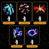 voordelige Sterrenstelsel &amp; Planetarium-melkwegprojector &amp;Nachtlampje, USB-aangedreven sterrenhemelprojectorlamp, 15 patronen, draagbaar LED-nachtlampje voor slaapkamer, auto, huisdecoratie, dromerige plafondprojectielamp