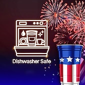  10 wiederverwendbare Aluminiumbecher zum 250. Jahrestag der USA, patriotische Jubiläumsbecher für Unabhängigkeitstag, Grillpartys, Picknicks, Feiertage, wiederverwendbare Metallbecher