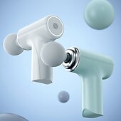 billige Kroppsmassasje-mini massasjepistol, dypvevsslagmassasjeapparat for idrettsutøvere &amp;Hjemme, bærbar håndholdt muskelmassasjeenhet med 4 utskiftbare hoder, USB-oppladbar, stillegående for avlastning av rygg, nakke og