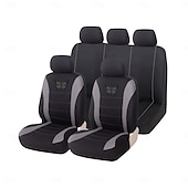 cheap Car Seat Covers-9PCS Butterfly Car Seat Covers Full Set, Universal Fit Breathable Fabric Automotive Seat Protectors for Cars SUVs Trucks Sedans, Stylish Butterfly Embroidery Interior Accessories