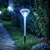economico Illuminazione vialetto-1 pezzo 3 W Luci solari a LED Creativo Impermeabile Decorativo Luce Calda Bianco Multicolore 3.2 V Illuminazione Esterna Piscina Cortile 1 Perline LED