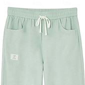 economico Classico-Per uomo Pantaloni di Lino Pantaloni Pantaloni Estivi Pantaloni Larghi Coulisse Elastico in vita Gamba Dritta Semplice Leggero Traspirante Lunghezza intera Casuale Quotidiano All'aperto Vacanza Moda