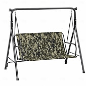 cheap Patio Cushions Cover-Swing Seat Cover Replacement 600D Waterproof Oxford Patio Swing Cushion Cover 2 3 Seat Garden Swing Bench Seat Cover for Outdoor Porch Yard Coffee (56.69''x17.7''x21.65'')