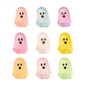 economico Esculturas-30PCS Glow in The Dark Ghost Charms for Halloween, Cute Transparent White Resin Ghost Pendants for Jewelry Making, DIY Crafts, Necklace Bracelet Earrings Accessories, Mini Ghost Ornaments Gifts
