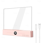 ieftine Lumini de lectură-Lampă de citit cu LED-uri transparente, reîncărcabilă, cu 3 culori &amp;temporizator, lampă cu placă cu panou reglabil, lumină pentru carte pe toată pagina, pentru citit în pat noaptea, cadouri amuzante