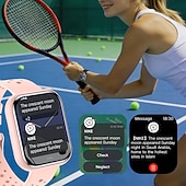 voordelige Smartwatches-Smartwatch voor mannen en vrouwen, 1,81 inch HD touchscreen fitness tracker met hartslag- en slaapmonitor, Bluetooth-belfunctie, ademende geperforeerde sportband, IP68 waterdicht.