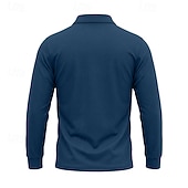 economico Camicia da uomo-Per uomo Tinta unita Maglietta sportiva Polo da golf Maglia da tennis Maglietta da tennis Manica Lunga Tasca Bottoni Leggero Elastico Traspirante Tennis Golf Corsa Colletto a Camicia Top Bianco Cachi
