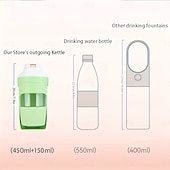 abordables Cuencos y Botellas de Viaje-Botella de agua portátil a prueba de fugas para perros, vaso de agua de viaje para perros, taza/bebida de viaje plegable