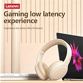 cheap TWS True Wireless Headphones-Lenovo Noise Cancelling Headphones Over Ear, Hi-Fi Stereo Wireless Bluetooth Headset, Foldable &amp; Comfortable Design with Built-in Mic for Travel, Home Office, PC, Smartphone