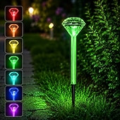 economico Illuminazione vialetto-1 pezzo 3 W Luci solari a LED Creativo Impermeabile Decorativo Luce Calda Bianco Multicolore 3.2 V Illuminazione Esterna Piscina Cortile 1 Perline LED
