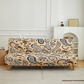 baratos Sofa Cover-Printed Futon Cover Stretch Sofa Bed Slipcovers Full Twin Queen Size Armless Couch Loveseat Protector Covers with Elastic Bottom for Living Room Bedroom Furniture