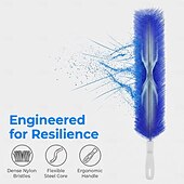 cheap Cleaning Supplies-4 Pcs Bendable Microfiber Head, Reusable Dust Remover, Fan Cleaning Brush, Washable Microfiber Duster for Electric Fans, Air Conditioning, Car Vents, Blinds, Curtains