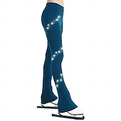 voordelige Schaatsbroek en leggings-Kunstschaatsbroek Dames Voor meisjes Schaatsen Kleding Onderlichaam Donker Grijs Zwart Roze Rekbaar Opleiding Wedstrijd Kunstschaatskleding Thermisch Warm Kristal / Bergkristal Schaatsen