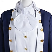 cheap Outfits-Set Retro Vintage 18th Century Coat Pants Vest Long Sleeves George Washington Alexander Hamilton Fancy Dress Men's Halloween Carnival Performance Adults' Coat Vest Shirt