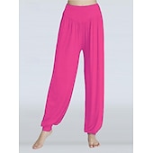 voordelige bloeiers &amp; harembroeken-Dames Yogabroek Harembroek Knickerbockers (dames) Lichtgewicht Hoge taille Sportschool Hardlopen Pilates Kleding Onderlichaam Effen Kleur Wit Zwart Roze Modaal Herfst Sport Sportkleding