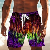 economico Piante e Fiori Tropicali-Per uomo Piante Bambù Costumi da bagno Costumi da bagno Pantaloncini da bagno Pantaloncini da Surf Misura del girovita medio Casual Quotidiano All'aperto Tasche Laterali fodera in rete Coulisse
